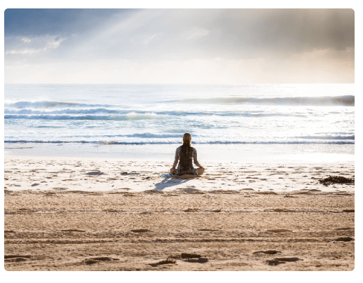 an image of a person on the beach after staying at a california rehab