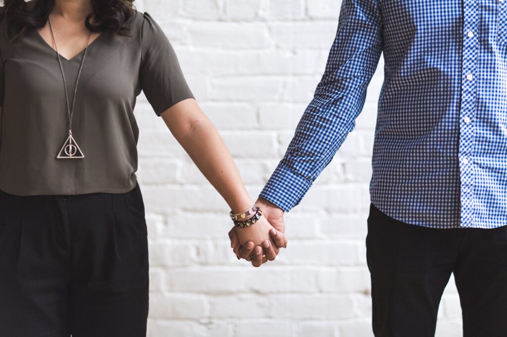 an image of a couple after learning how to help an alcoholic spouse