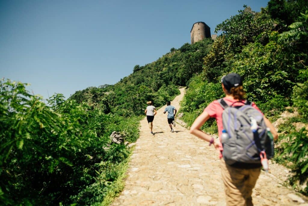 an image of people hiking