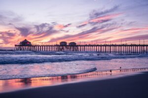 an image of the pier of huntington beach