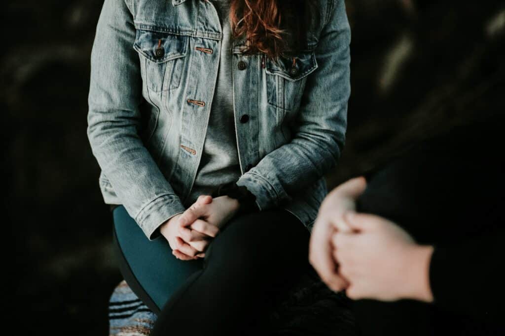 an image of a woman in cognitive behavioral therapy