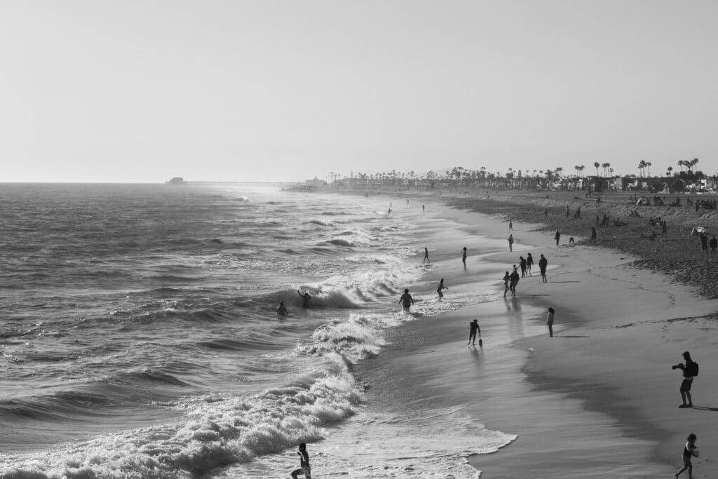 An image of a beach near a newport beach rehab