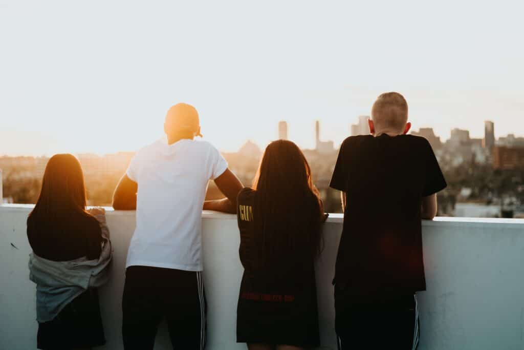 An image of people at a Newport beach rehab