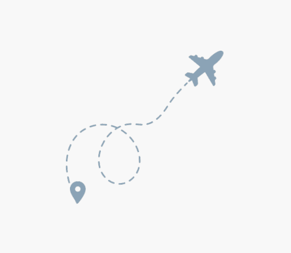 icon of a plane leaving a location