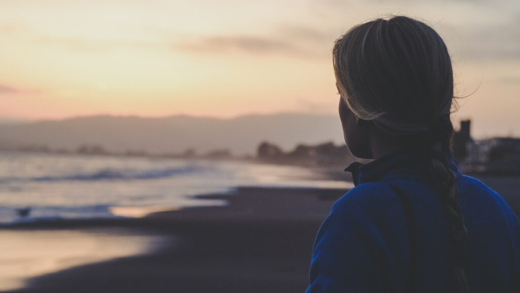 an image of a women near the beach, presumably wondering about the effects of Lexapro