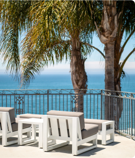 balcony of a residential detox center overlooking the ocean