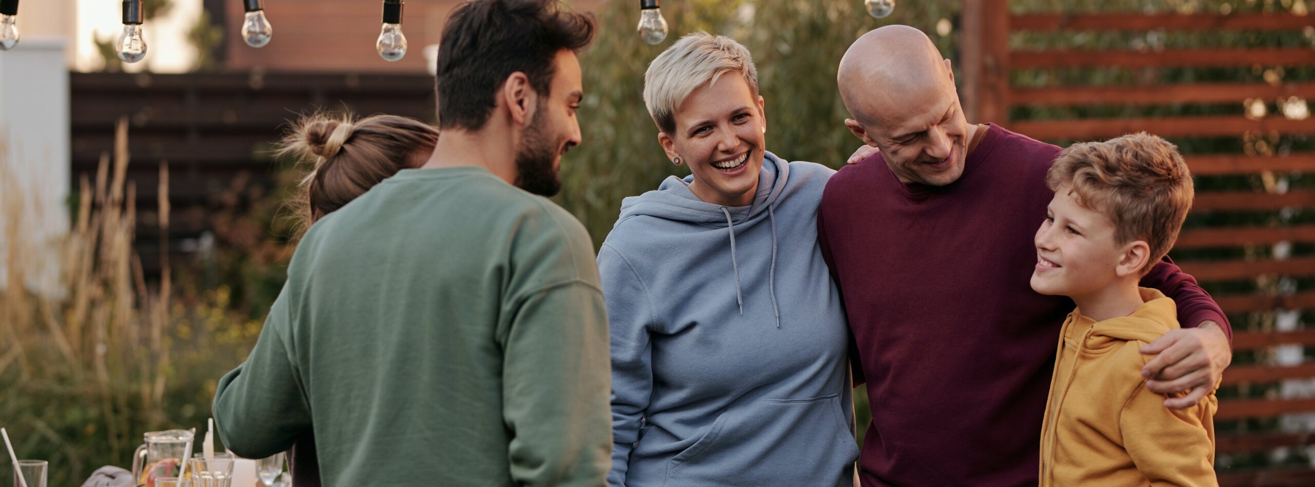 Group of people hugging representing sober november and no alcohol november.