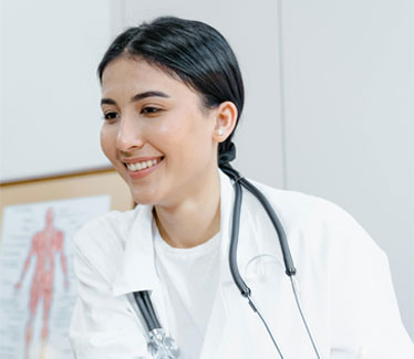 doctor smiling in office