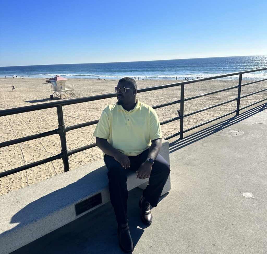 Alijah Lott hanging out at the beach