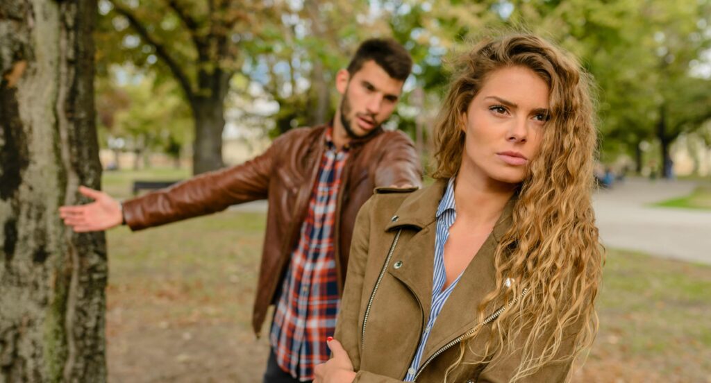 couple arguing representing mean drunk